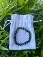 Load image into Gallery viewer, Gold Sheen Obsidian Bracelet