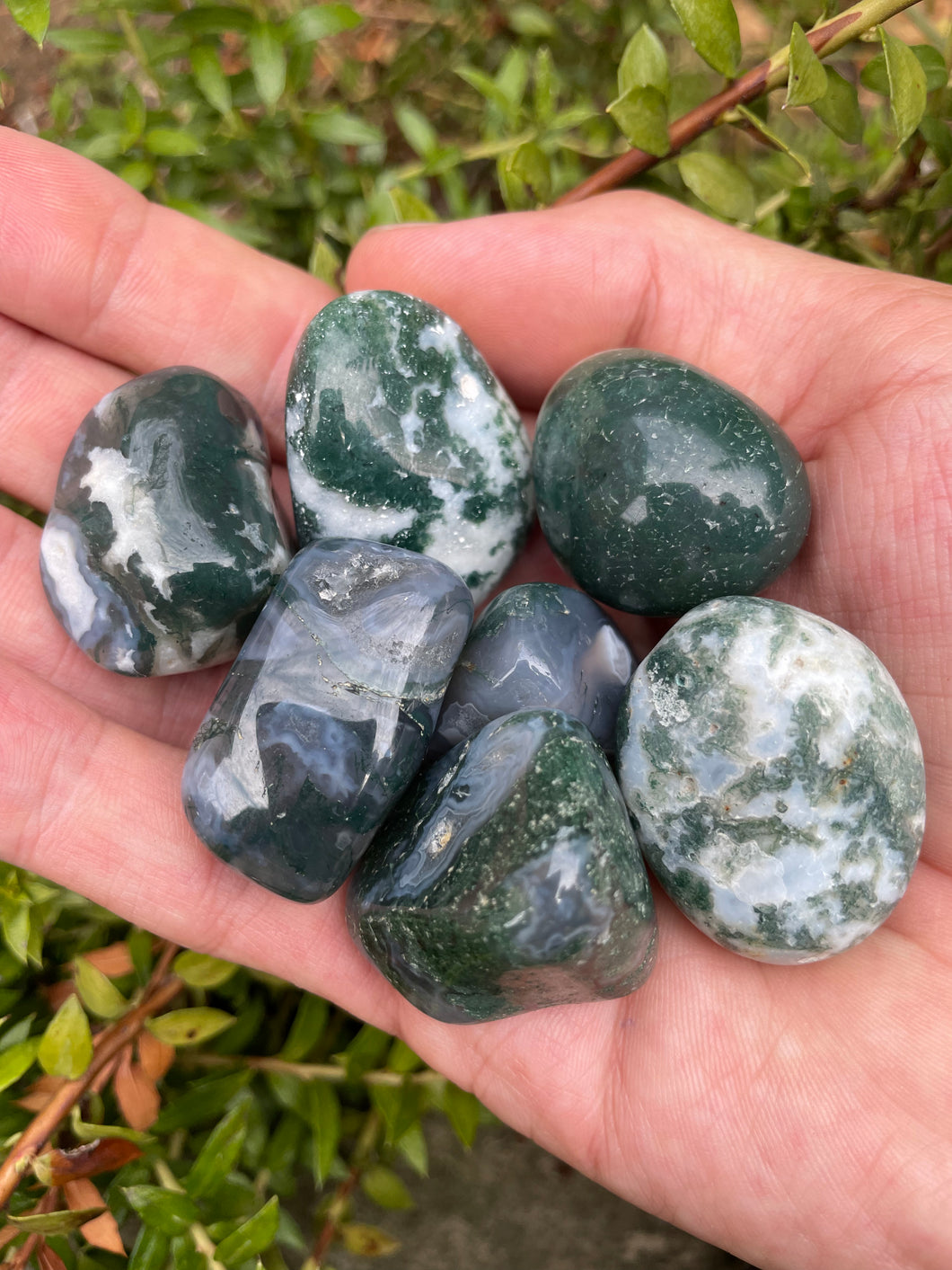 Green moss agate